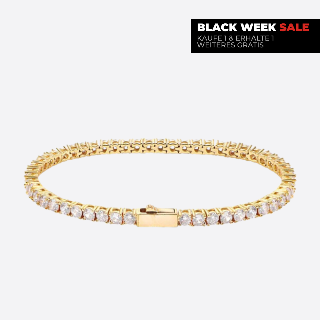 TENNIS Armband 3MM 18K GOLD
